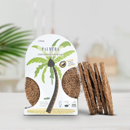 Palmera Natural Coir Utensil Washing Scrub (Pack of 5)