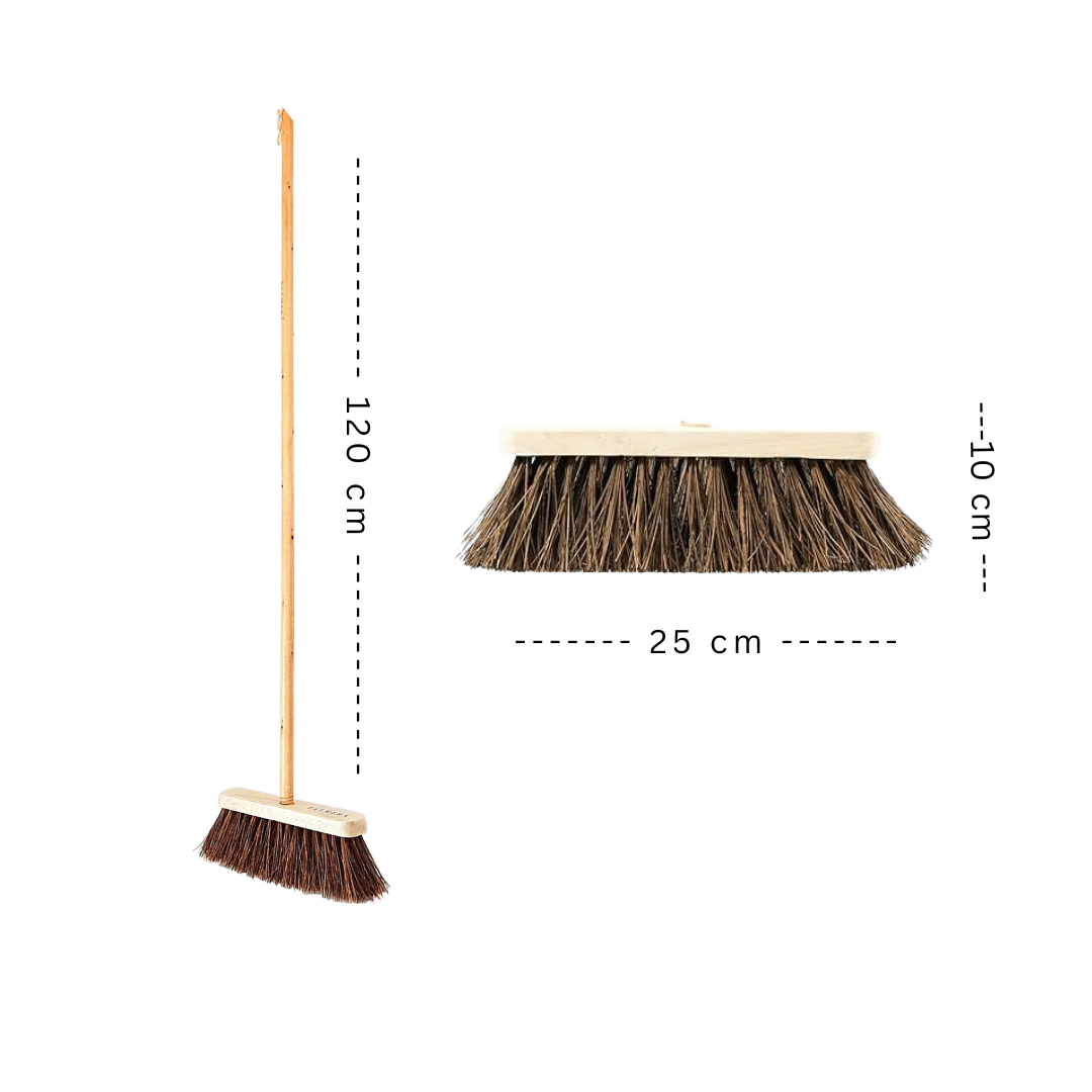 Palmera Palmyrah Fiber Hard Floor Broom, Pack of 3, Brown, 10 inch Size