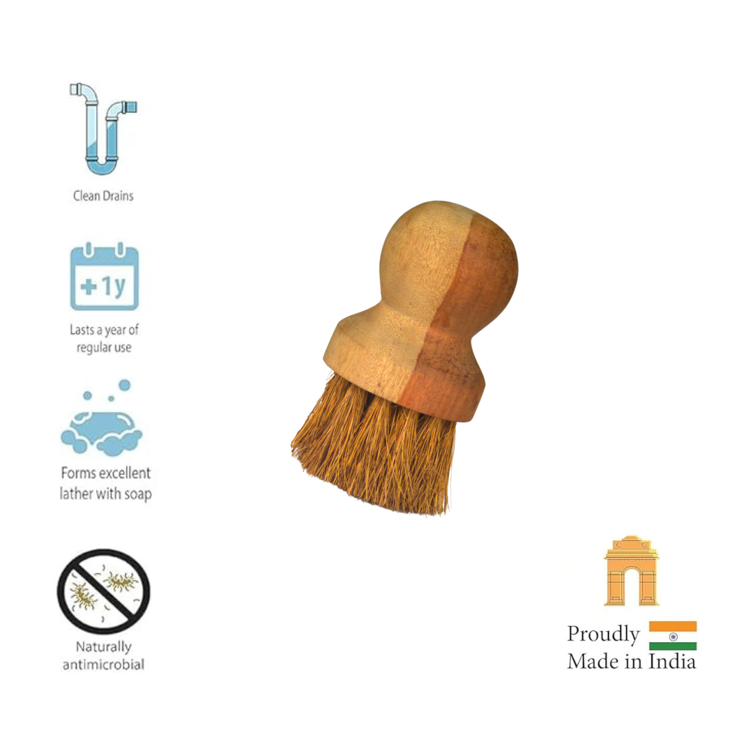 Palmera Natural Sink Brush and Wash Basin Brush Multi Purpose Brush