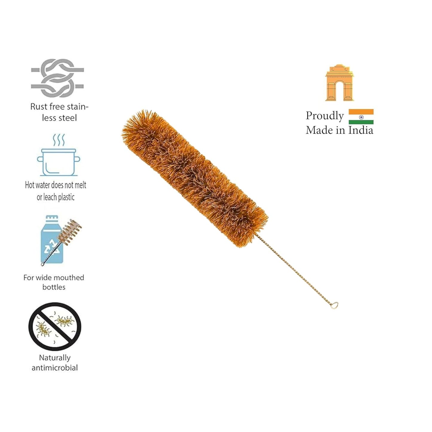 Palmera Coir Fibre Long Water Bottle Cleaning Brush