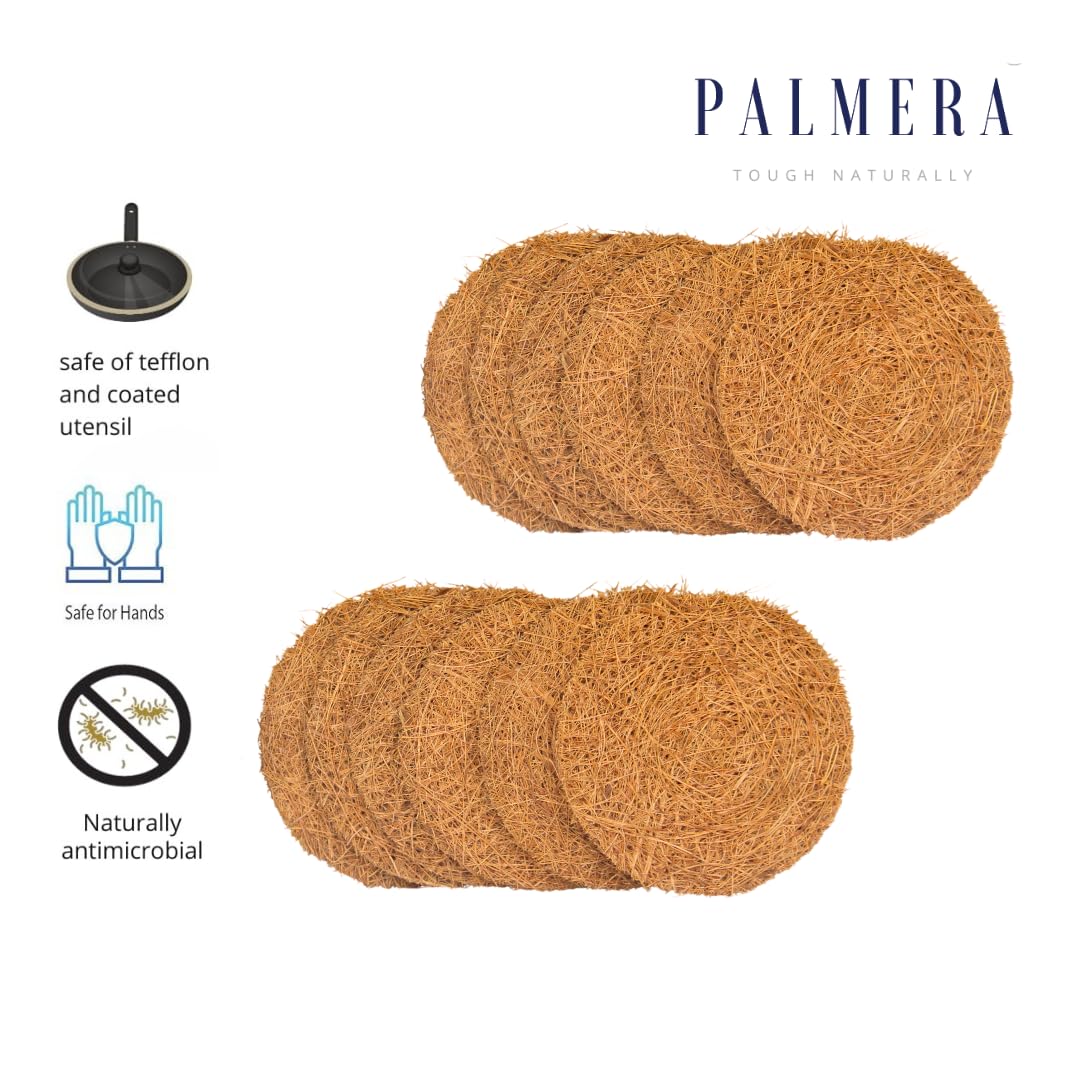 Palmera Natural Coir Utensil Washing Scrub (Pack of 12)