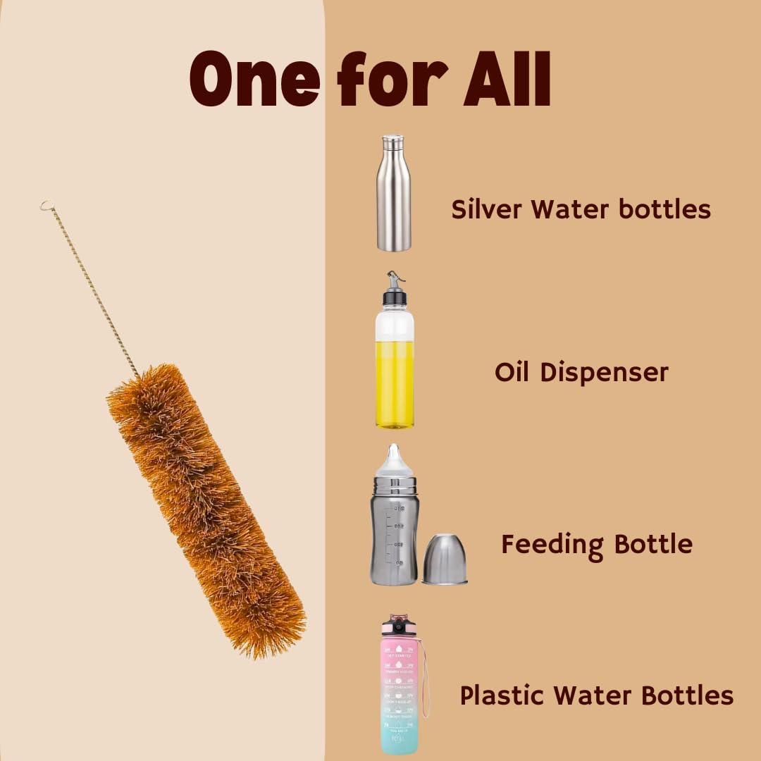 Palmera Coir Fibre Long Water Bottle Cleaning Brush