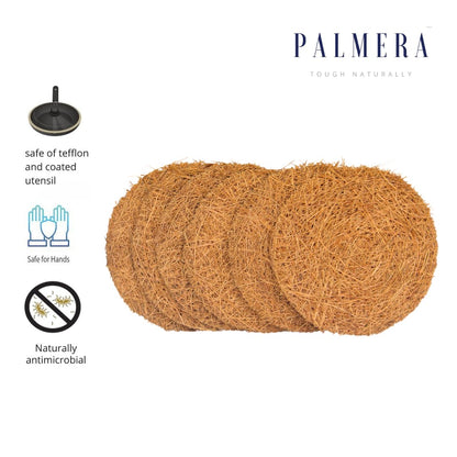 Palmera Natural Coir Utensil Washing Scrub (Pack of 6)