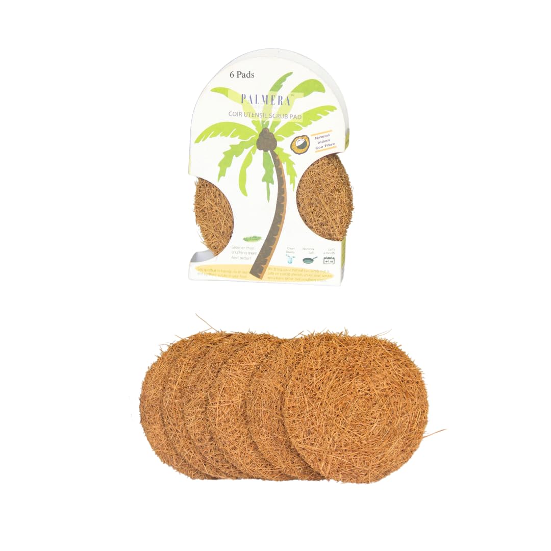Palmera Natural Coir Utensil Washing Scrub (Pack of 12)
