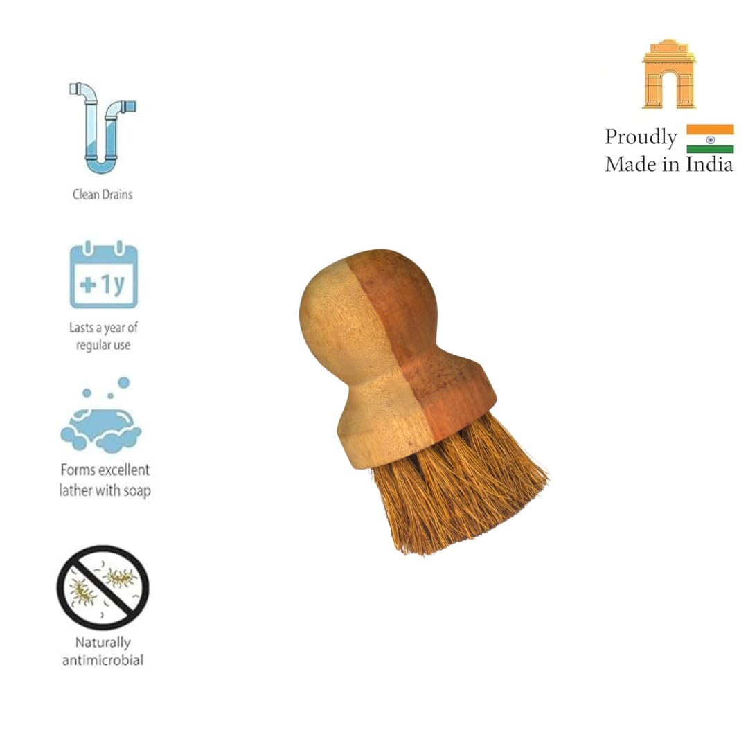 Palmera Natural Coir Sink Brush - (Pack of 2)