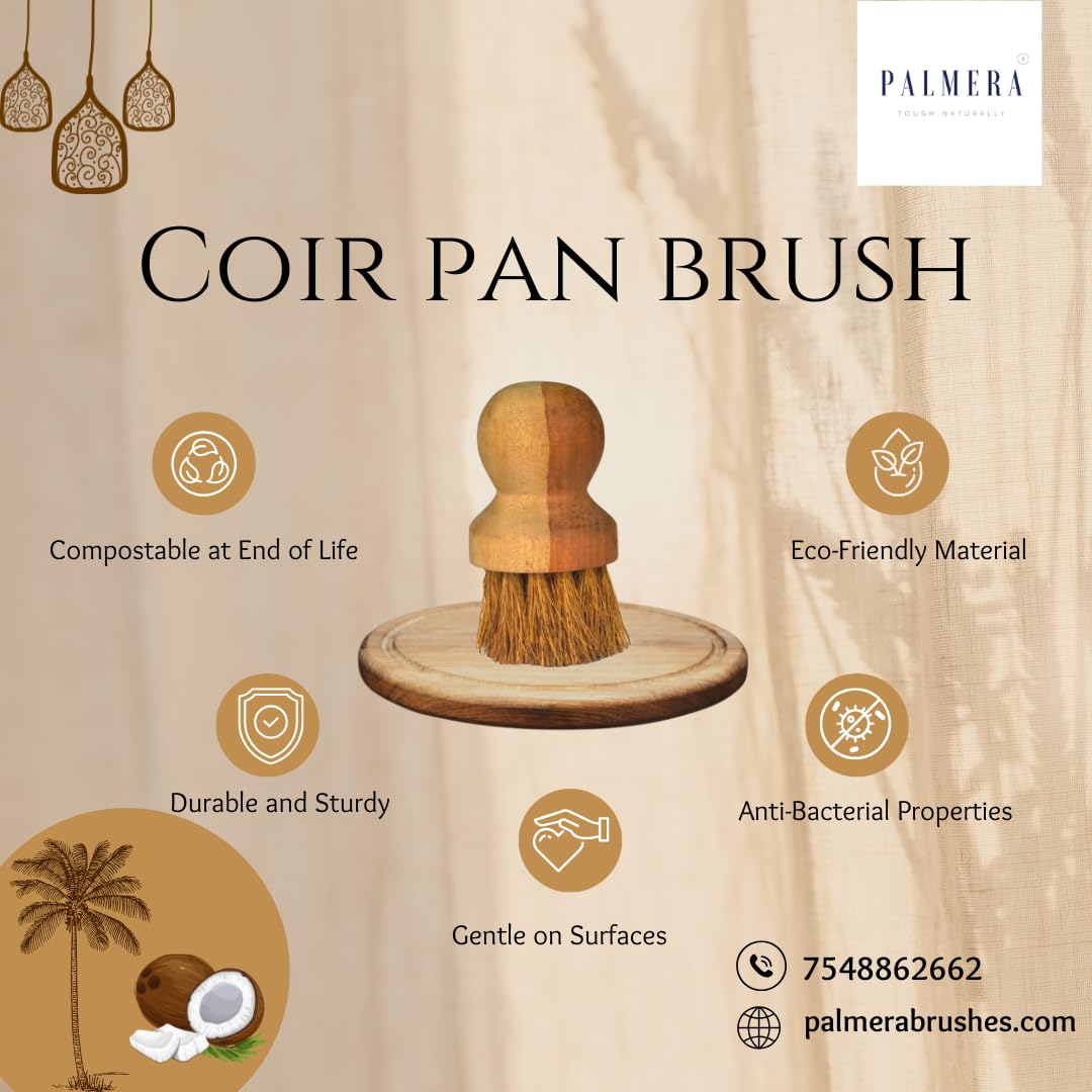 Palmera Natural Sink Brush and Wash Basin Brush Multi Purpose Brush