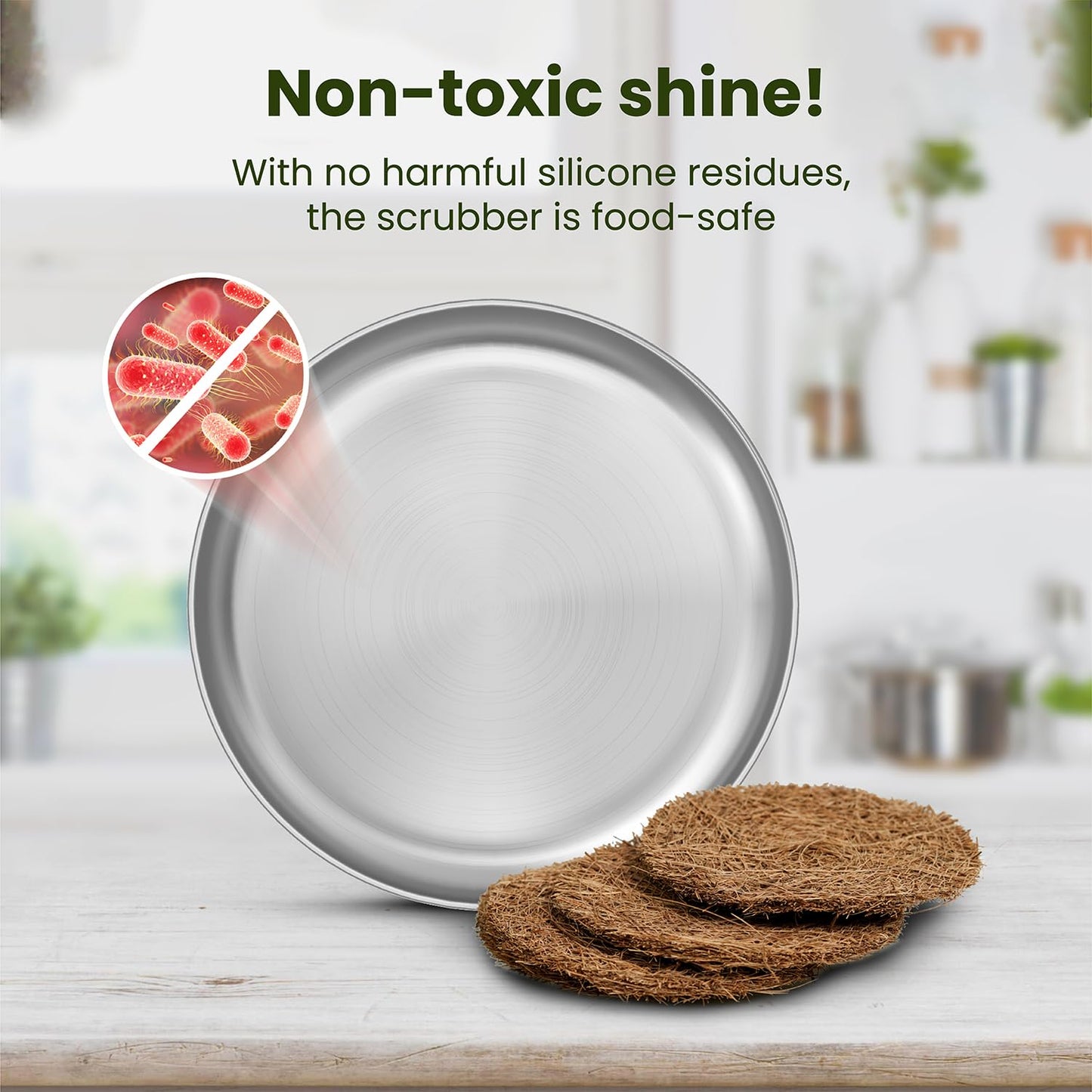 Palmera Natural Coir Utensil Washing Scrub (Pack of 5)