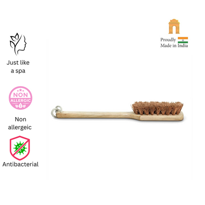 Palmera Coir Body Brush for Dry Brushing- Removes Dead Skin, Treats Cellulite & Stimulates Blood Flow (Pack of 1)