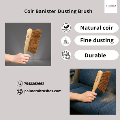 Palmera Premium Coir Meduim Size Banister (38cm, Brown) (Pack of 2)
