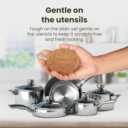 Palmera Natural Coir Utensil Washing Scrub (Pack of 12)