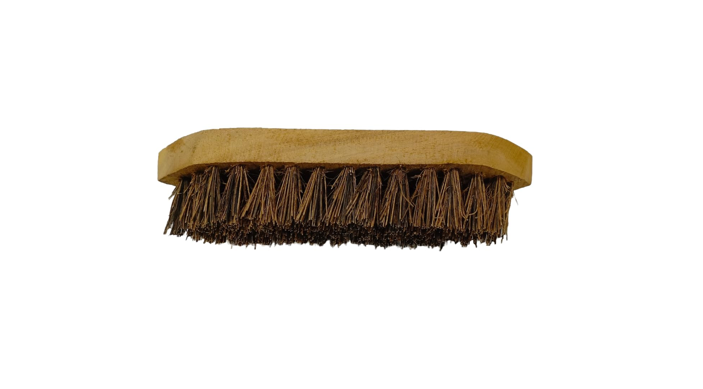 Palmyrah Natural Brush | India Business International | For Cleaning Home, Bathroom Floors, Kitchen, Tiles, Big Utensils, Car Wheels | Heavy Duty Brush for Scrubbing | Brown, 165 gm, 22x6x5 cm, 1 Qty.