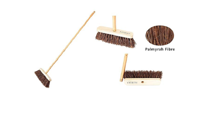 Palmera Palmyrah Fiber Hard Floor Broom, Pack of 3, Brown, 10 inch Size