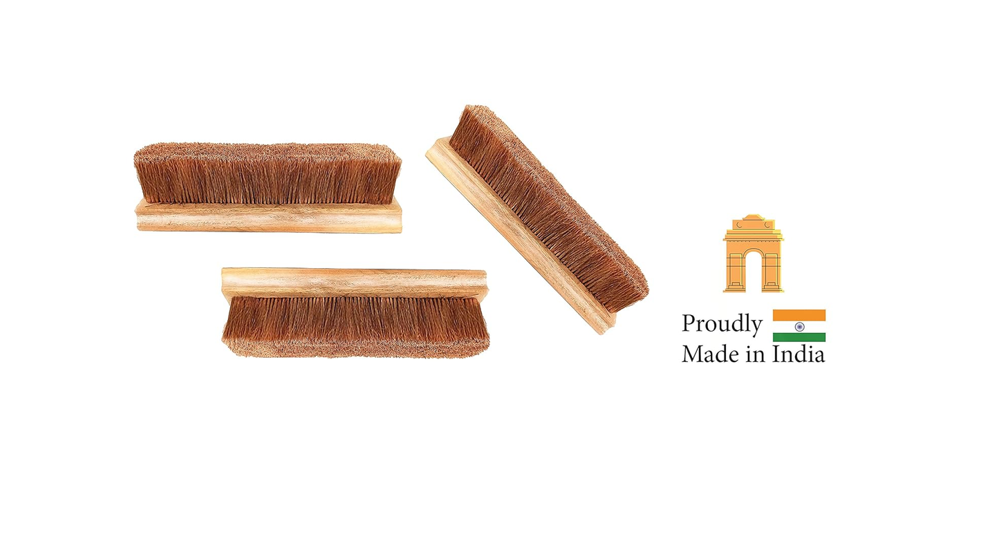 Palmera Premium Coir Lint Brush (Large, Brown) (Pack of 3)