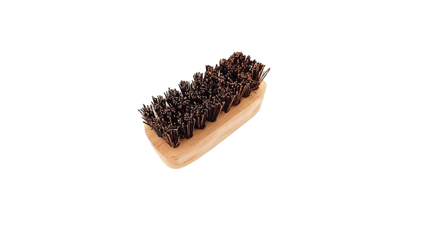 Palmera Goldsmith Burnt Marks Bassine Fibre Brush for Utensils Burnt Removal (10 cm, Brown) (Pack of 1)