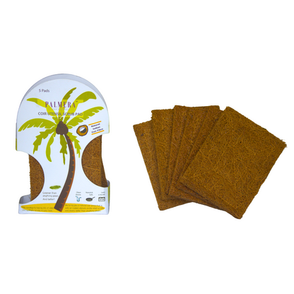 Palmera Natural Coir Utensil Rectangle Scrub  (Pack of 5)