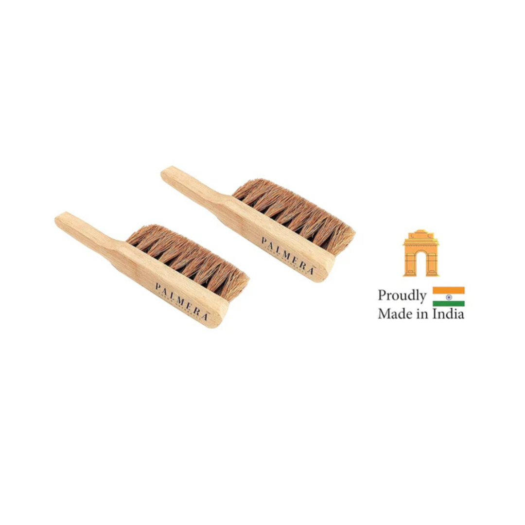 Palmera Coir Flat Banister Brush-350Gram(Natural Wood, Pack of 2)