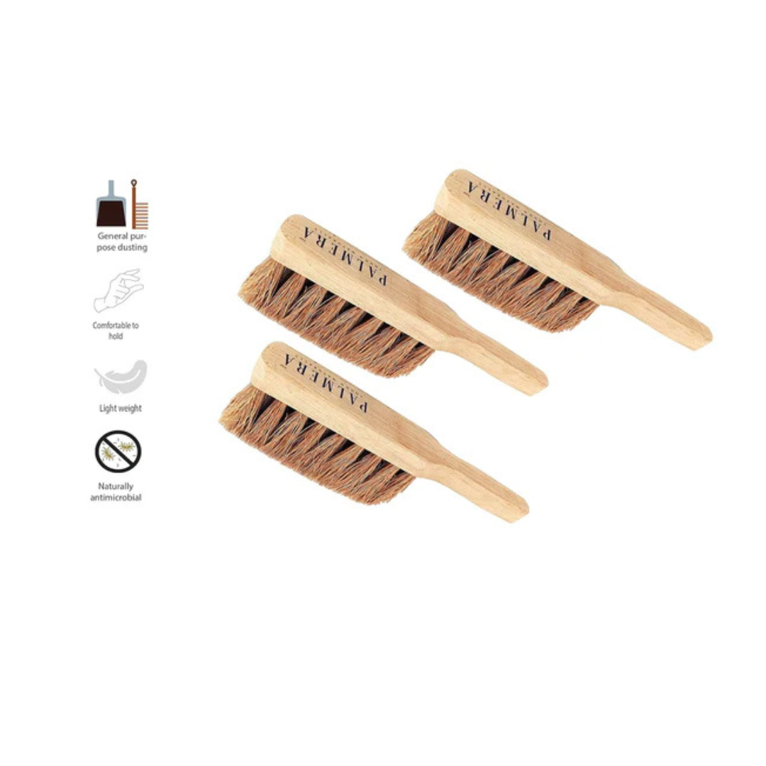 Palmera Coir Flat Banister Brush-500Gram, Pack of 3, Brown