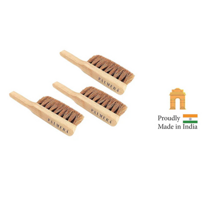 Palmera Coir Flat Banister Brush-500Gram, Pack of 3, Brown