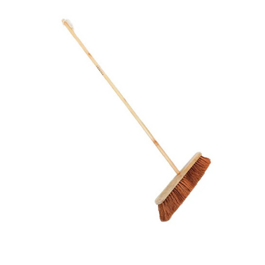 Palmera Coir Indoor Natural Lightweight Broom|1year Warranty|Upright Sweeping(4.25 ft)|Removes Cobwebs|CoirPro Bristle |Plastic Free|Wither Free Unlike Jhaadu|Brown 18 inch(1pc)