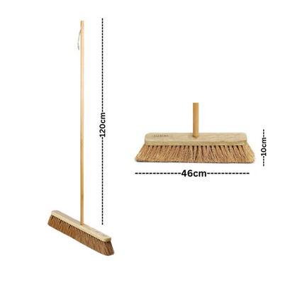 Palmera Coir Indoor Natural Lightweight Broom|1year Warranty|Upright Sweeping(4.25 ft)|Removes Cobwebs|CoirPro Bristle |Plastic Free|Wither Free Unlike Jhaadu|Brown 18 inch(1pc)