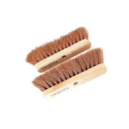 Palmera Indoor Fine Dust Sweeping Coir Broom for Erect Sweeping. Safe for Tile, Marble and Granite Flooring (Pack of 2)