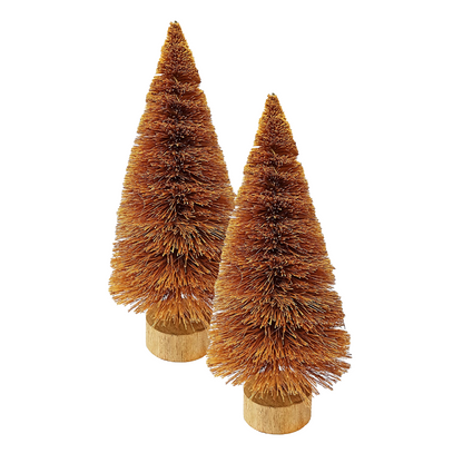 Palmera Natural Coir Christmas Tree for Seasonal Decorations on Cribs(Pack of 2, Height25cm)