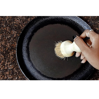 Palmera Premium Natural Coir Sink Brush | CoirPro Technology | Sustainable | Soft Bristles | for Cleaning, Pans, Pots and Kitchen Sink | 1 Year Warranty| Natural Brown | Pack of 1
