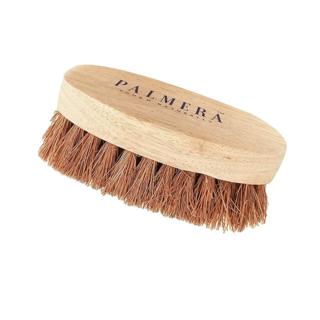 Palmera Oval Coir Brush (Pack of 3) - Wooden Handle and Palmera Bristles - Suitable for Heavy scrubbing