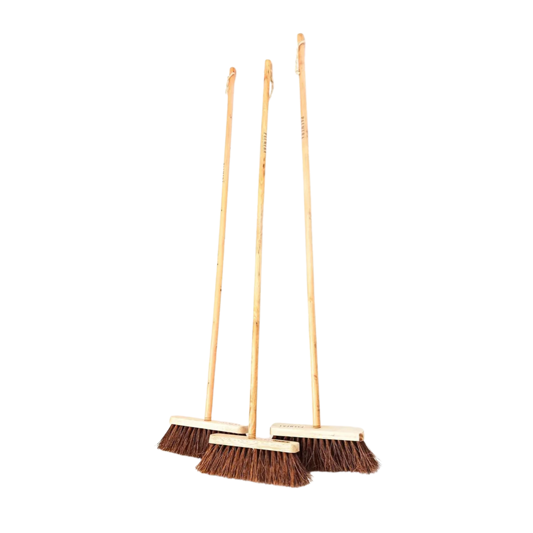 Palmera Palmyrah Fiber Hard Floor Broom, Pack of 3, Brown, 10 inch Size