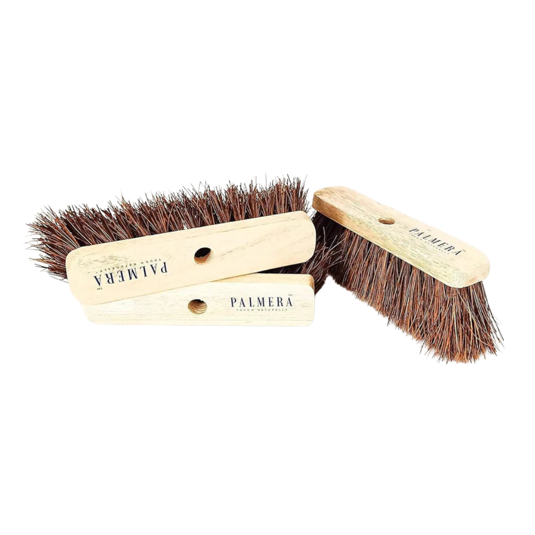 Palmera Palmyrah Fiber Hard Floor Broom, Pack of 3, Brown, 10 inch Size