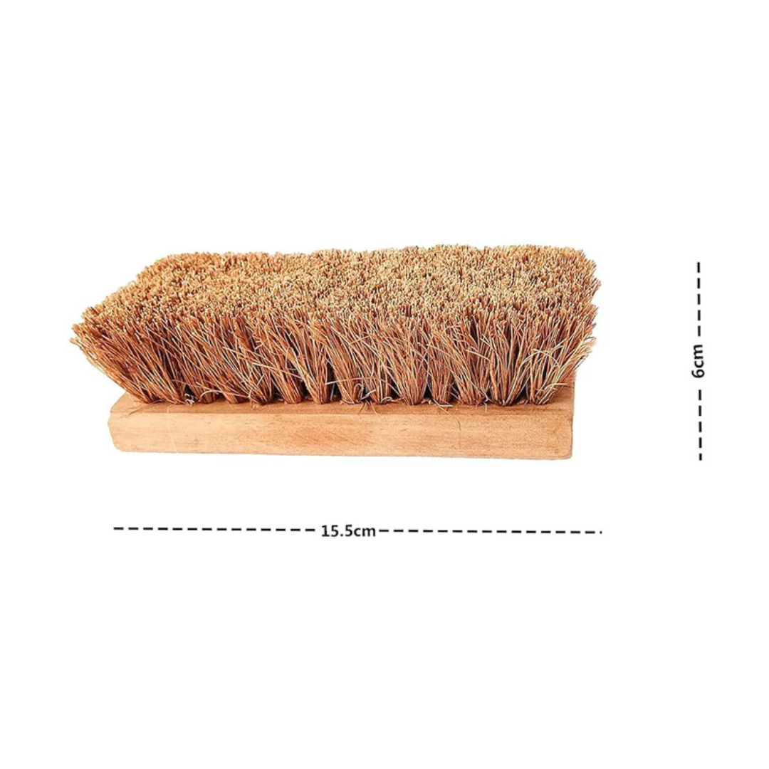 Palmera Value Coir Washing Brush (Neem Wood, Brown) (Pack of 3, Medium) (7 inch)