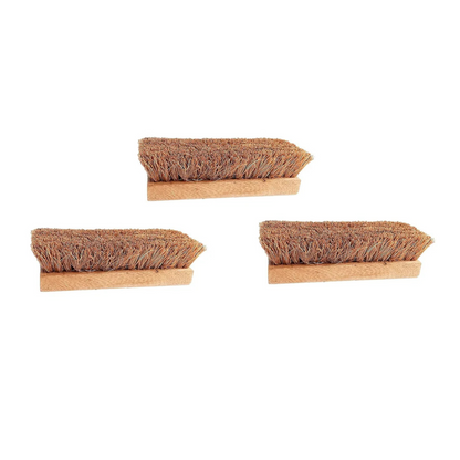 Palmera Value Coir Washing Brush (Neem Wood, Brown) (Pack of 3, Medium) (7 inch)