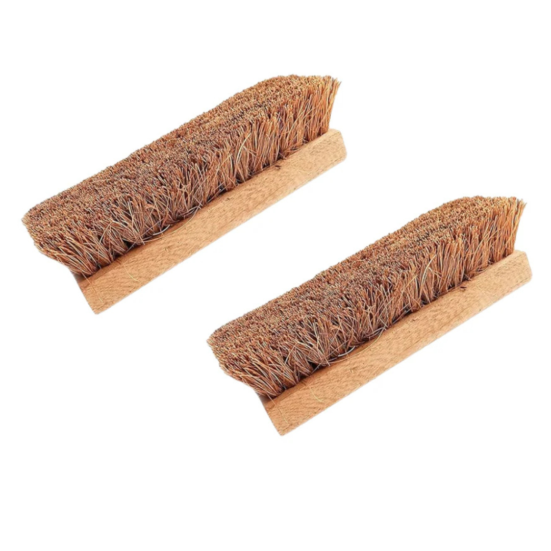 Palmera Value Coir Washing Brush (Neem Wood, Medium - 7 inch) (Pack of 2 )