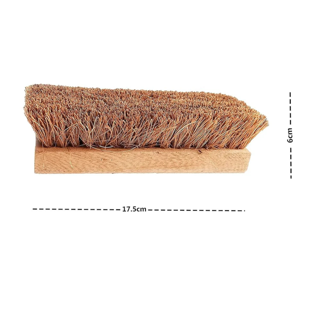 Palmera Value Coir Washing Brush (Neem Wood, Medium - 7 inch) (Pack of 2 )