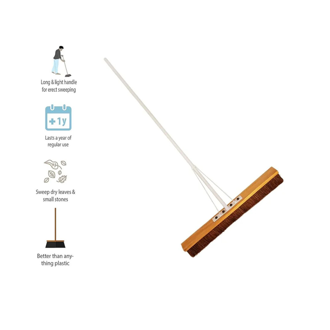 Palmera Wood Hard Floor 3 Feet Outdoor Push Broom, Pack of 1