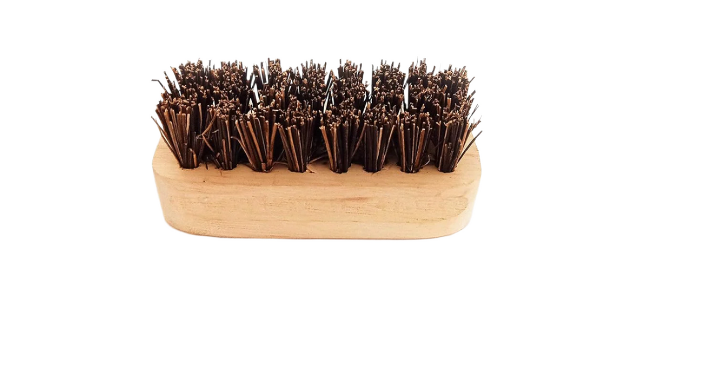 Palmera Goldsmith Burnt Marks Bassine Fibre Brush for Utensils Burnt Removal (10 cm, Brown) (Pack of 1)
