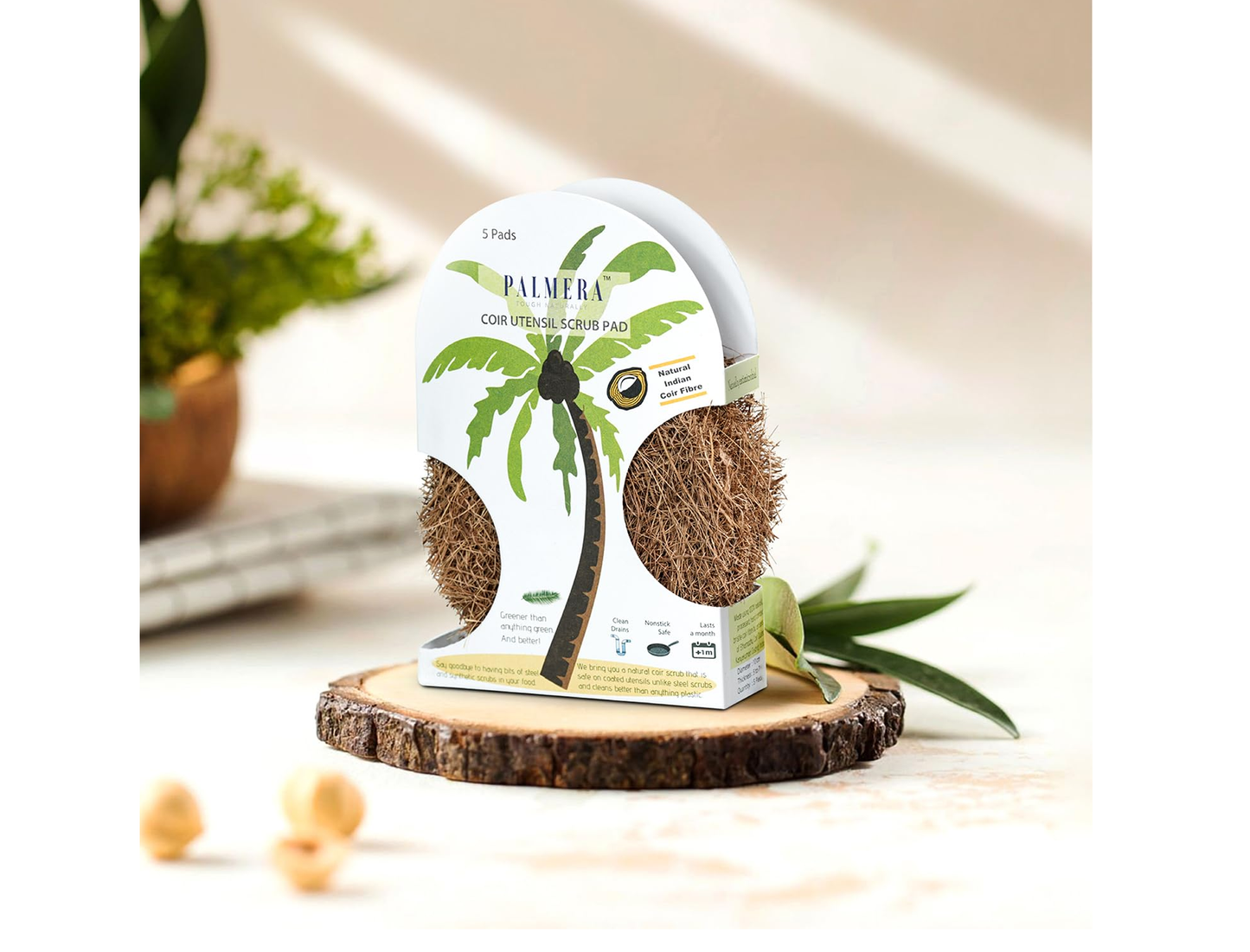 Palmera Natural Coir Utensil Washing Scrub (Pack of 5)