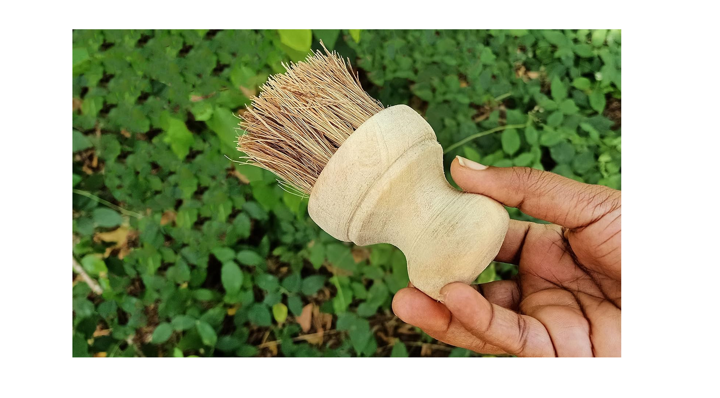 Palmera Premium Natural Coir Sink Brush | CoirPro Technology | Sustainable | Soft Bristles | for Cleaning, Pans, Pots and Kitchen Sink | 1 Year Warranty| Natural Brown | Pack of 1